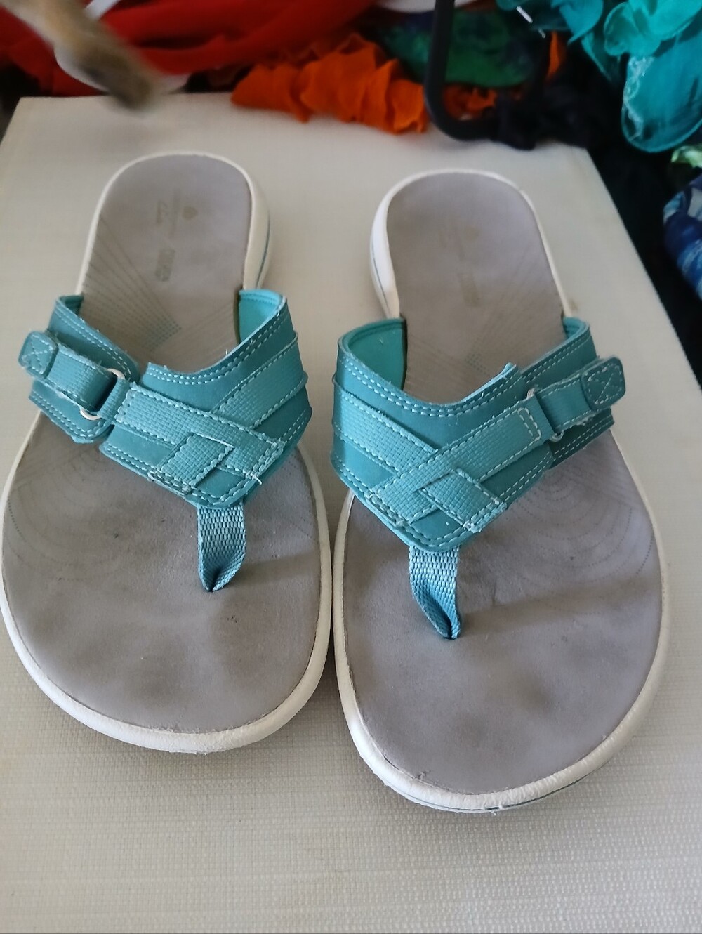 Cloudsteppers By Clarks Dark Teal Sandals Size 7